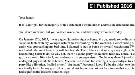 Stanford Sexual Assault Victim’s Statement 